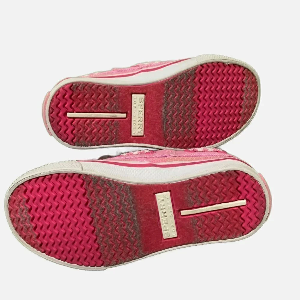 Sperry Top Sider Bahama JR. Pink Slip on Loafers, shoes with laces. Size 7M